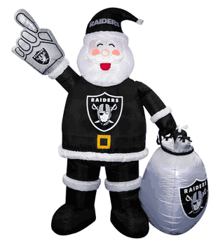 Las Vegas Raiders 7 FT Inflatable Santa