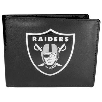 Las Vegas Raiders Leather Bi-fold Wallet, Large Logo