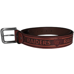 Las Vegas Raiders Leather Embossed Belt