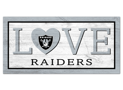 Las Vegas Raiders Love 6x12 Sign