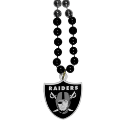 Las Vegas Raiders Mardi Gras Bead Necklace