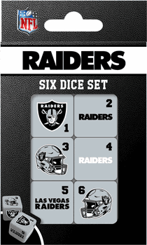 Las Vegas Raiders NFL Dice Set