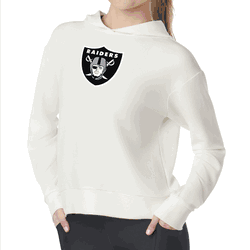 Las Vegas Raiders NFL Kadi Waffle Hoodie Coconut Cream Small