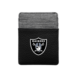 Las Vegas Raiders Pebble Front Pocket Wallet Black