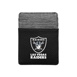 Las Vegas Raiders Pebble Front Pocket Wallet BLCK