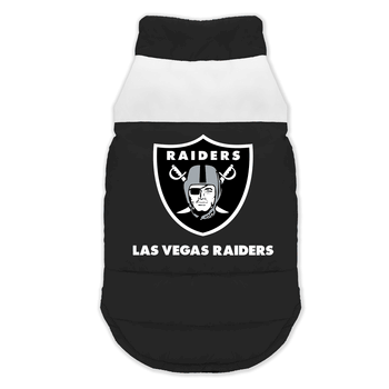 Las Vegas Raiders Pet Parka Puff Vest Extra Small