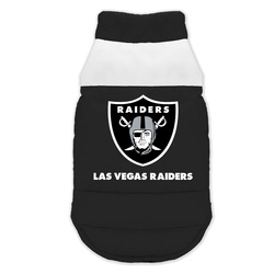 Las Vegas Raiders Pet Parka Puff Vest Medium