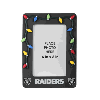Las Vegas Raiders Picture Frame with Holiday Lights