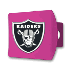Las Vegas Raiders Pink Metal Hitch Cover with  3D Color Emblem