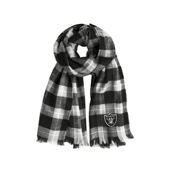 Las Vegas Raiders Plaid Blanket Scarf BL-GRY
