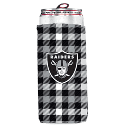 Las Vegas Raiders Plaid Insulated Slim Can Sleeve