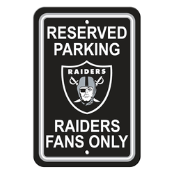Las Vegas Raiders Plastic Parking Sign - Reserved Parking