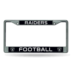 Las Vegas Raiders Premium Alternate 12" x 6" Chrome Frame With Plastic Inserts