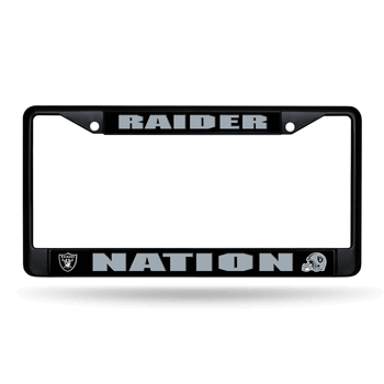 Las Vegas Raiders Standard Black Chrome Frame with Plastic Inserts 12