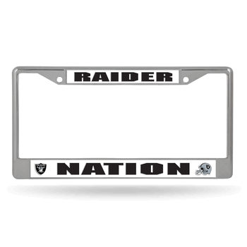 Las Vegas Raiders Standard Chrome Frame with Plastic Inserts 12