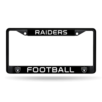 Las Vegas Raiders Raiders Football Black Chrome Frame with Plastic Inserts 12