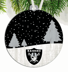 Las Vegas Raiders Snow Scene Ornament