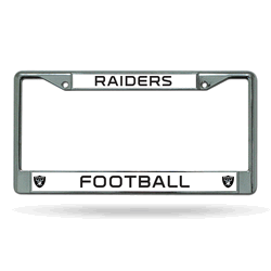 Las Vegas Raiders Standard Chrome Frame with Plastic Inserts 12" x 6" Car/Truck Auto Accessory