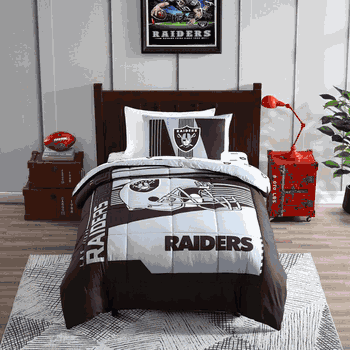 Las Vegas Raiders Status Bed In A Bag Twin