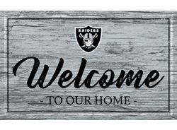 Las Vegas Raiders Team Color Welcome 11x19 Sign