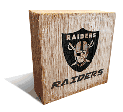 Las Vegas Raiders Team Logo Block 6X6