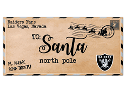 Las Vegas Raiders To Santa 6x12 Sign