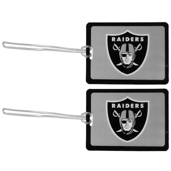 Las Vegas Raiders Vinyl Luggage Tag, 2pk