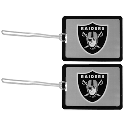 Las Vegas Raiders Vinyl Luggage Tag, 2pk