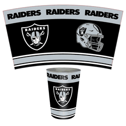 Las Vegas Raiders Wastebasket 3.3 Gallon Tin