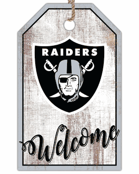 Las Vegas Raiders Welcome Team Tag 11x19 Sign