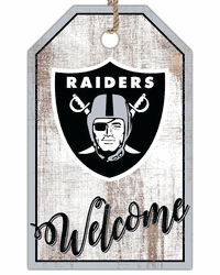 Las Vegas Raiders Welcome Team Tag 11x19 Sign