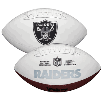 Las Vegas Raiders Wilson NFL Live Signature Autograph White Panel Football