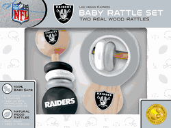 Las Vegas Raiders Wood Rattle Set