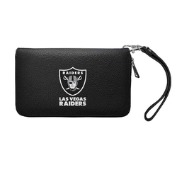 Las Vegas Raiders Zip Organizer Wallet Pebble BLCK