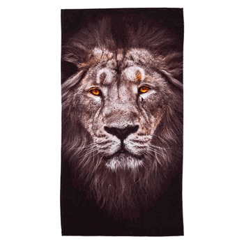 Lion Face Beach Towel 30x60 Inches