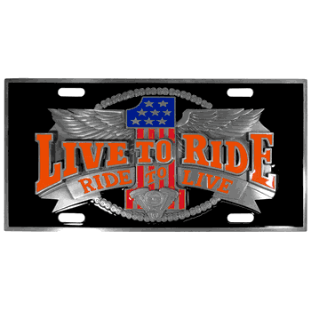 Live to Ride - 3D License Plate