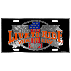 Live to Ride - 3D License Plate
