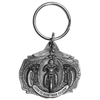Live To Ride Antiqued Keyring