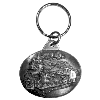 Locomotive Antiqued Keyring