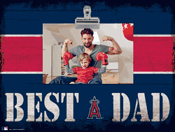 Los Angeles Angels 10" x 8" Best Dad with Stripe Clip Frame