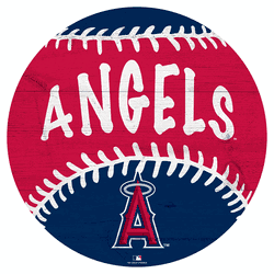 Los Angeles Angels 12" Baseball Cutout Sign with City Name