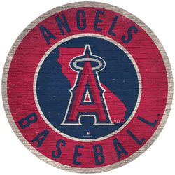 Los Angeles Angels 12 in. Circle w/ State Sign