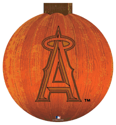 Los Angeles Angels 12 in. Halloween Pumpkin Sign