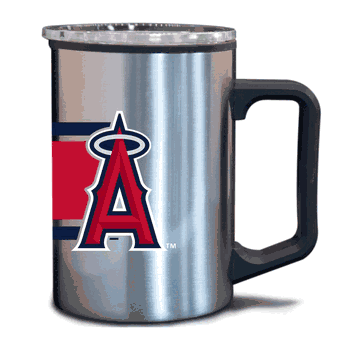 Los Angeles Angels 15oz Stripe Plastic Wall Stainless Mug