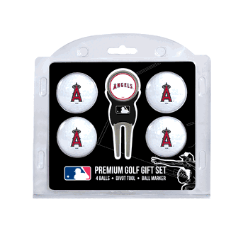 Los Angeles Angels 4 Ball Gift Set + Divot Tool & Marker
