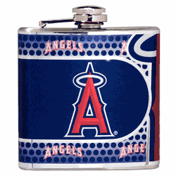 Los Angeles Angels 6oz Stainless Steel Flask with Metallic Graphics