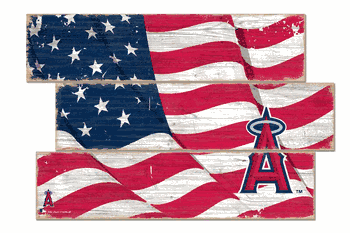 Los Angeles Angels American Flag 3 Plank