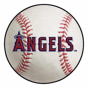 Los Angeles Angels Baseball Rug - 27in. Diameter
