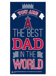 Los Angeles Angels Best Dad in the World 6x12 Sign