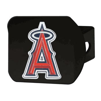 Los Angeles Angels Black Metal Hitch Cover - 3D Color Emblem